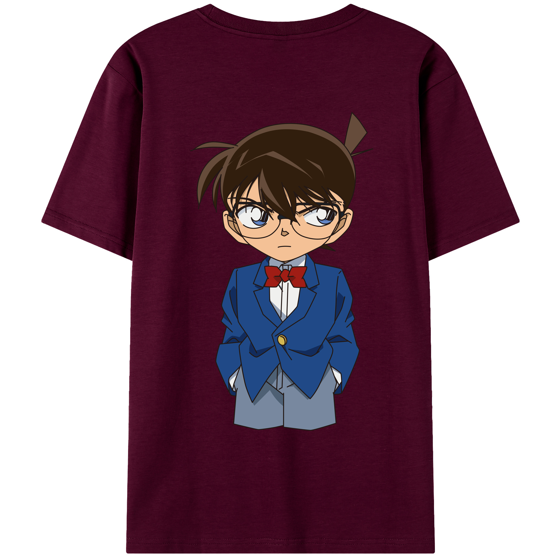 （画像用） 名探偵コナン 江戸川 コナン Detective Conan Conan Edogawa レディース半袖Tシャツ(バックプリント)